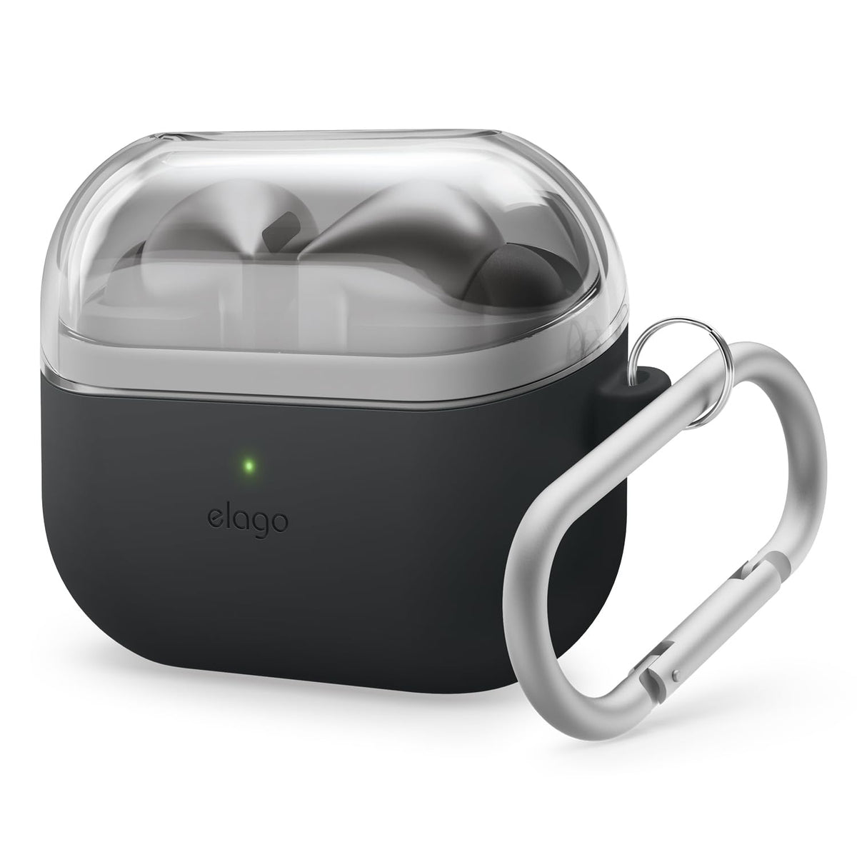 elago Buds 3 Pro Duo Case black front view showing two-tone protection