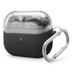 elago Buds 3 Pro Duo Case black front view showing two-tone protection