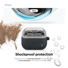 elago Buds 3 Pro Duo Case bottom silicone protection close-up