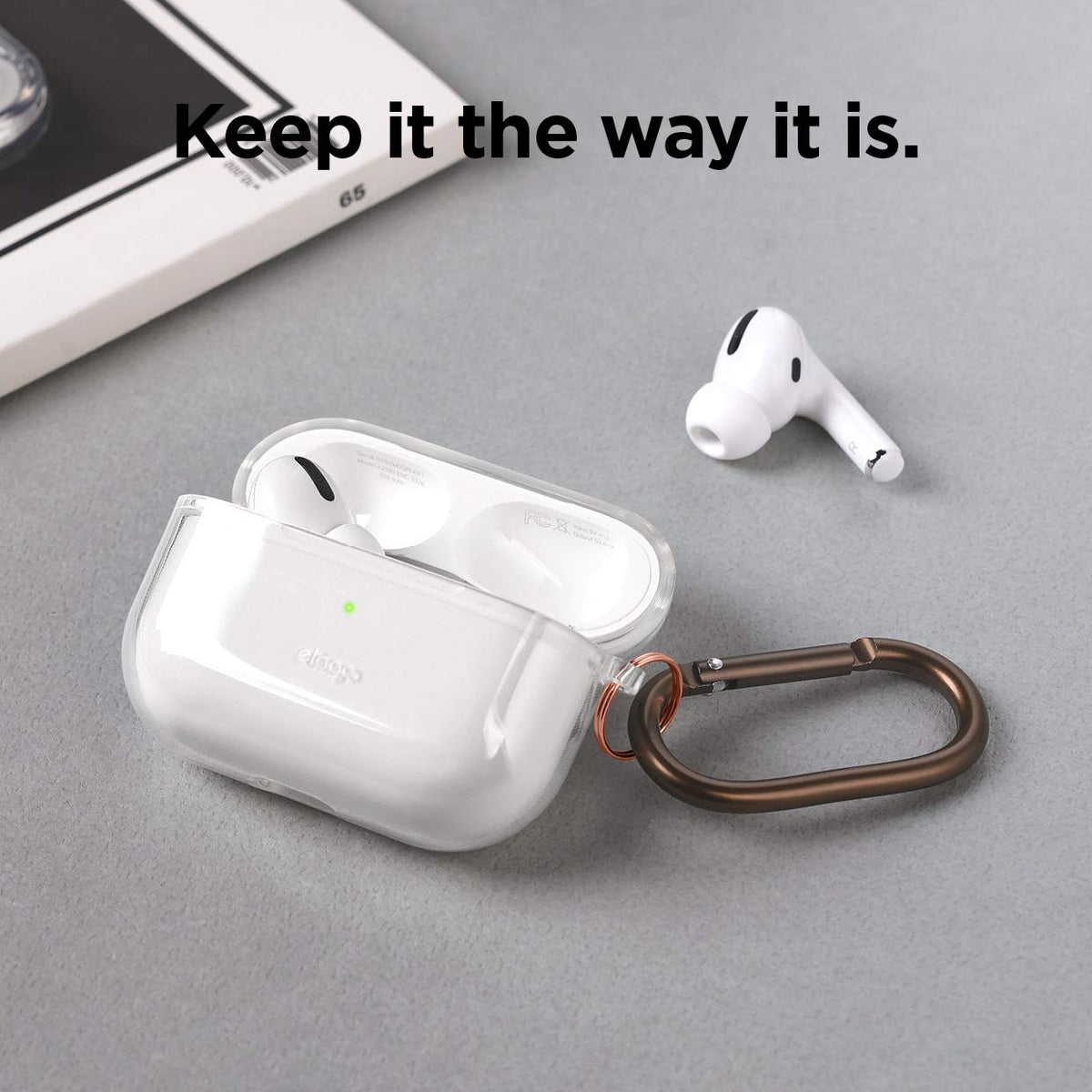 elago clear case back view displaying seamless fit and port access