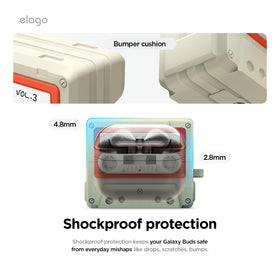 elago cassette tape artwork detail features vintage vibe on the protective shell