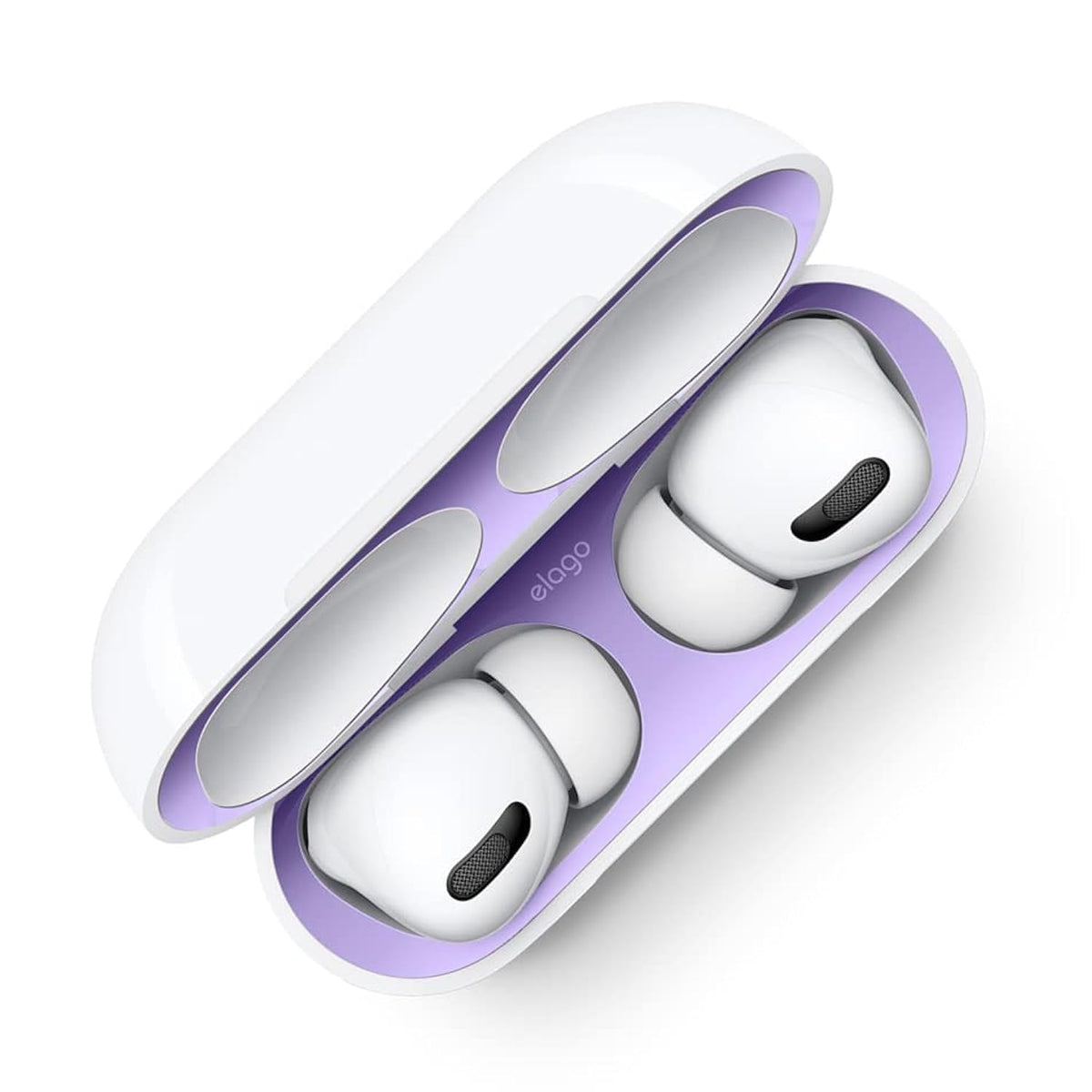 elago front packaging showing purple dust guard protecting interior