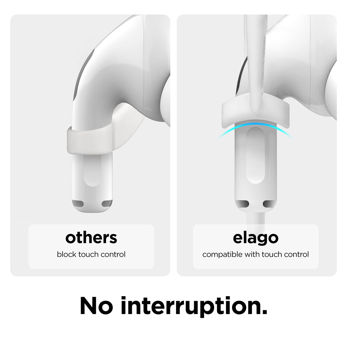 elago Ear Hooks for AirPods Pro 4th Gen offer secure wear during workouts