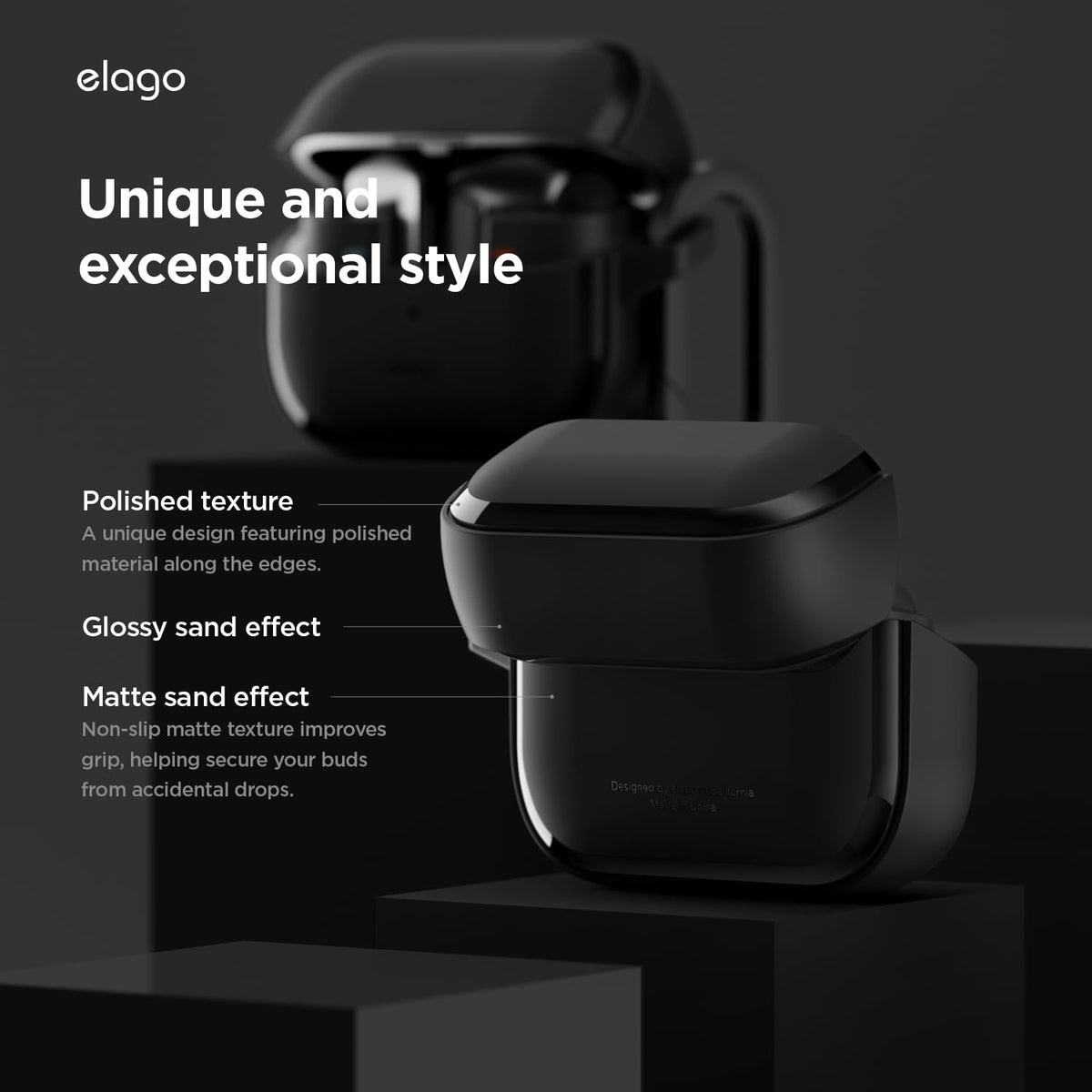 elago open top view showing access to earbuds and charging ports