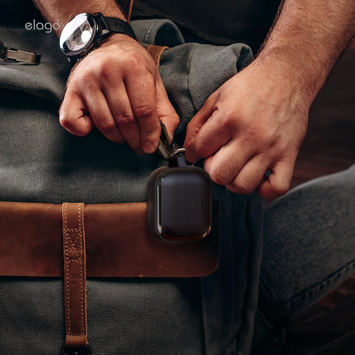 elago case on wireless charger demonstrating charging compatibility