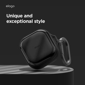 Elago EDC case with carabiner keeps earbuds accessible on the go.