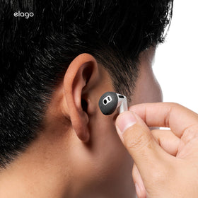 Elago Buds 3 ear tips cover installation guide visual.