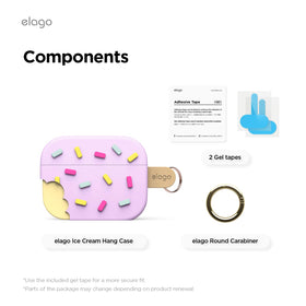 elago Ice Cream Case back label and hinge detail showing reinforced lip for hinge protection
