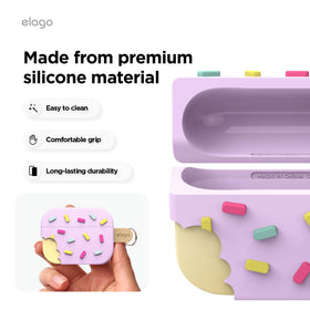 elago Ice Cream Case clipped with included carabiner for hands-free carry and quick access