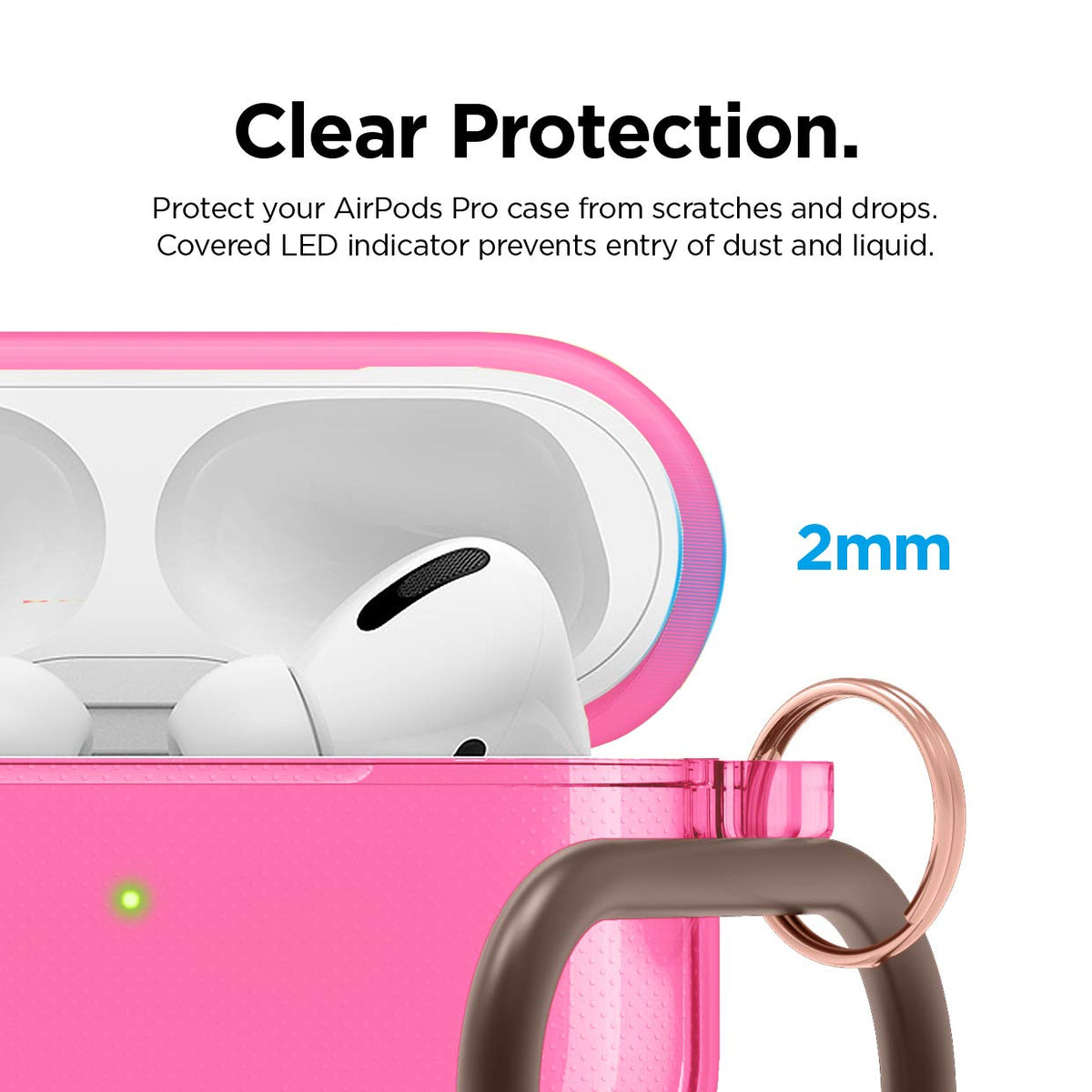 elago keychain attached to case enables secure carry and quick access