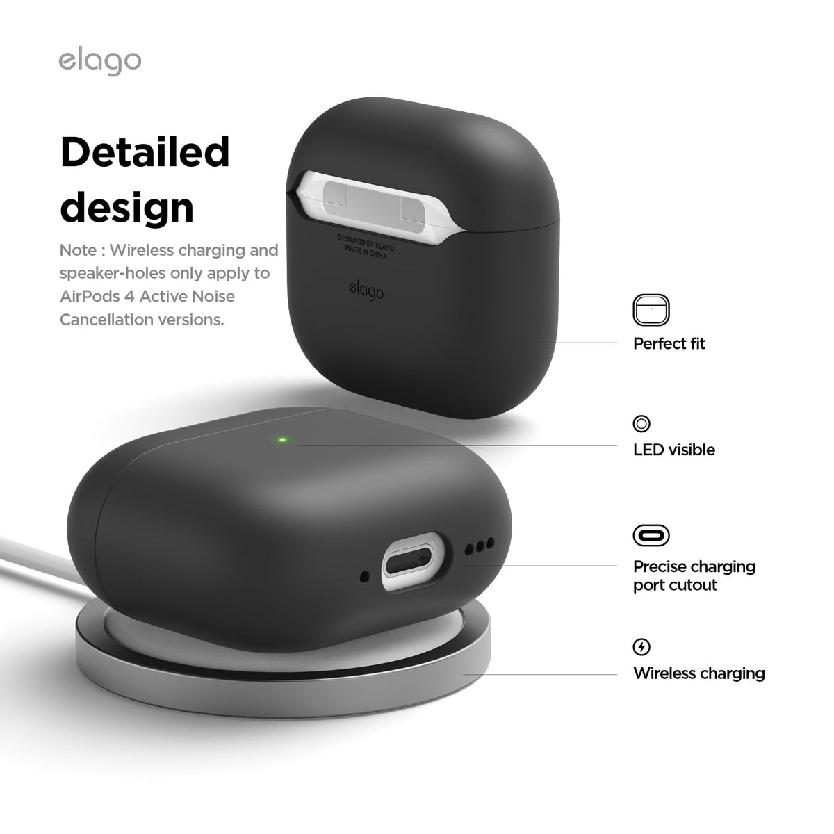 elago case on wireless charger showing charging compatibility
