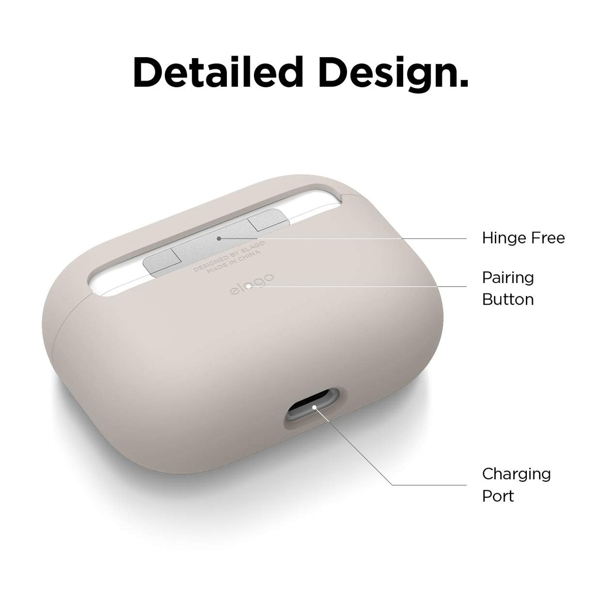 Elago AirPods Pro case with precise fit and easy pairing access