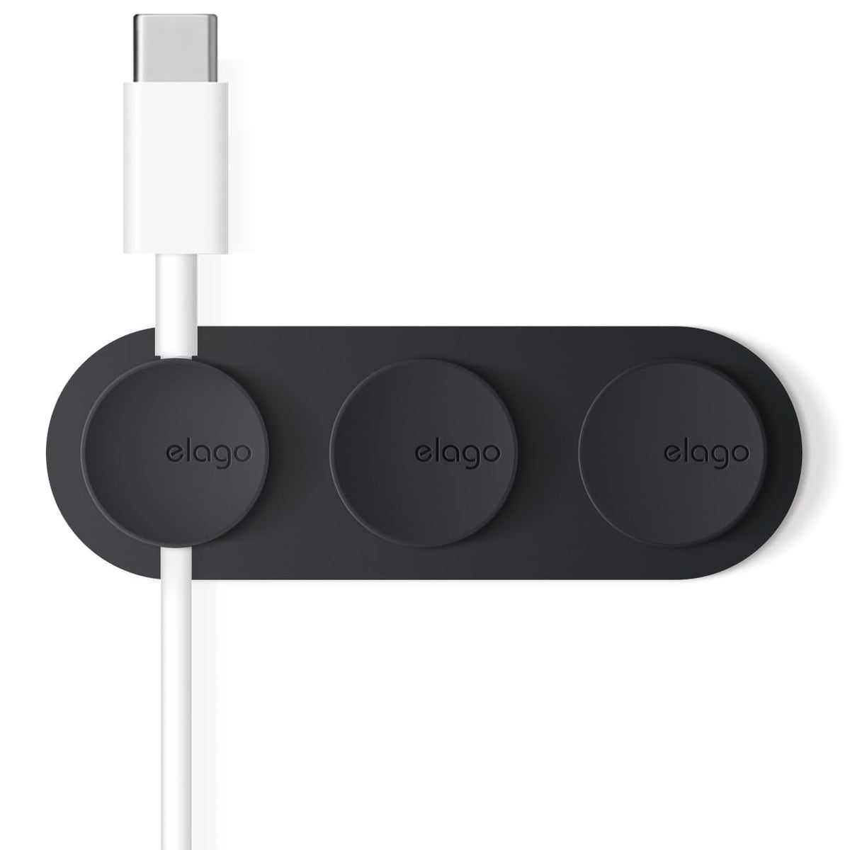 elago magnetic cable buttons pack on desk for clutter-free workspace