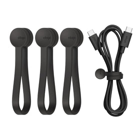 elago magnetic cable ties pack 3 in black for clutter-free cables
