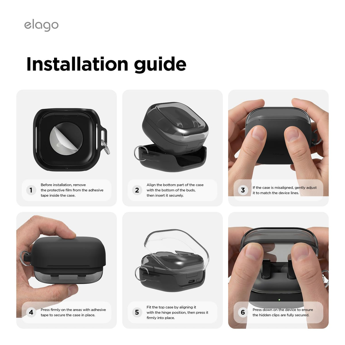 elago open case showing precise fit protecting charging case benefit