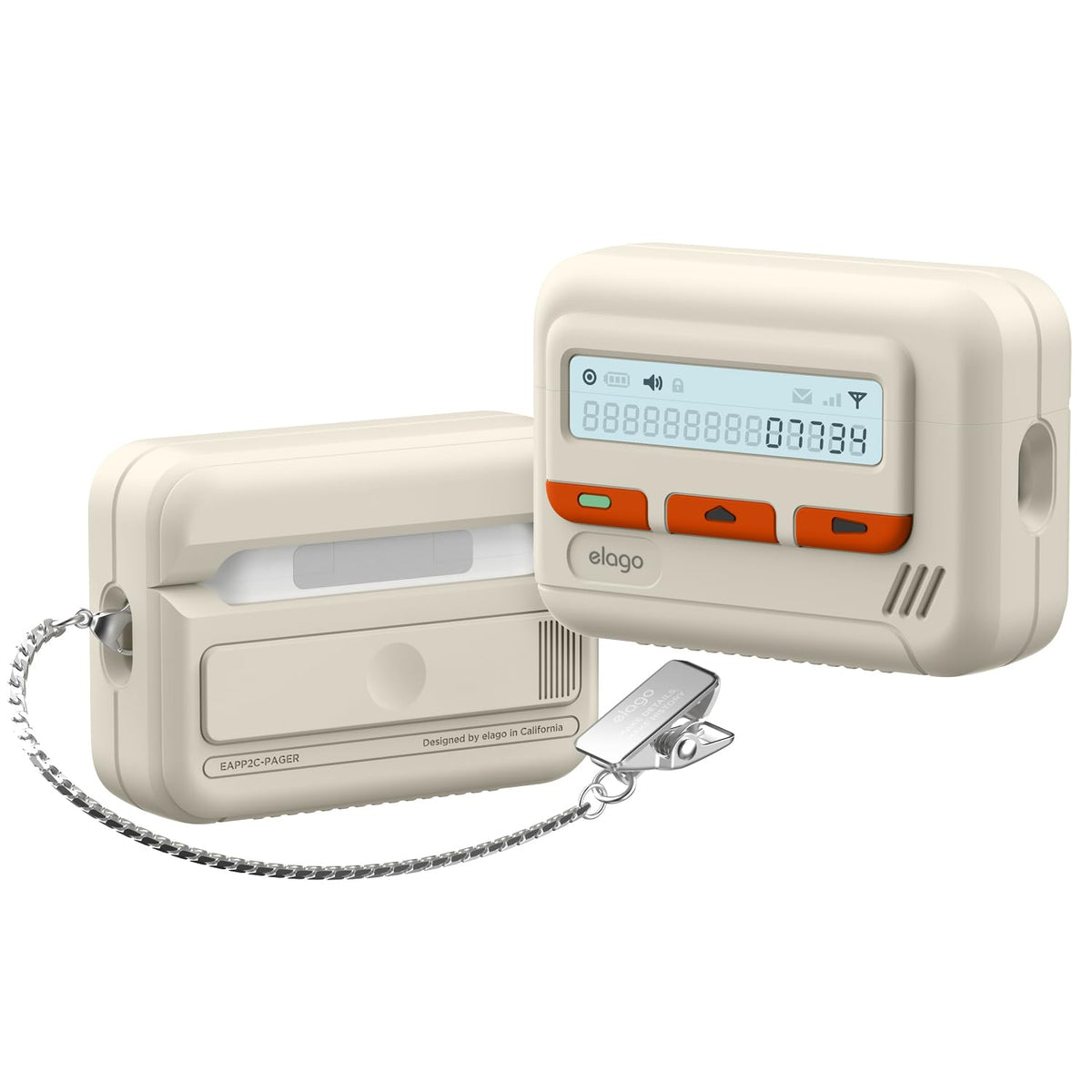 Elago Pager includes a chain strap for secure, easy carrying.