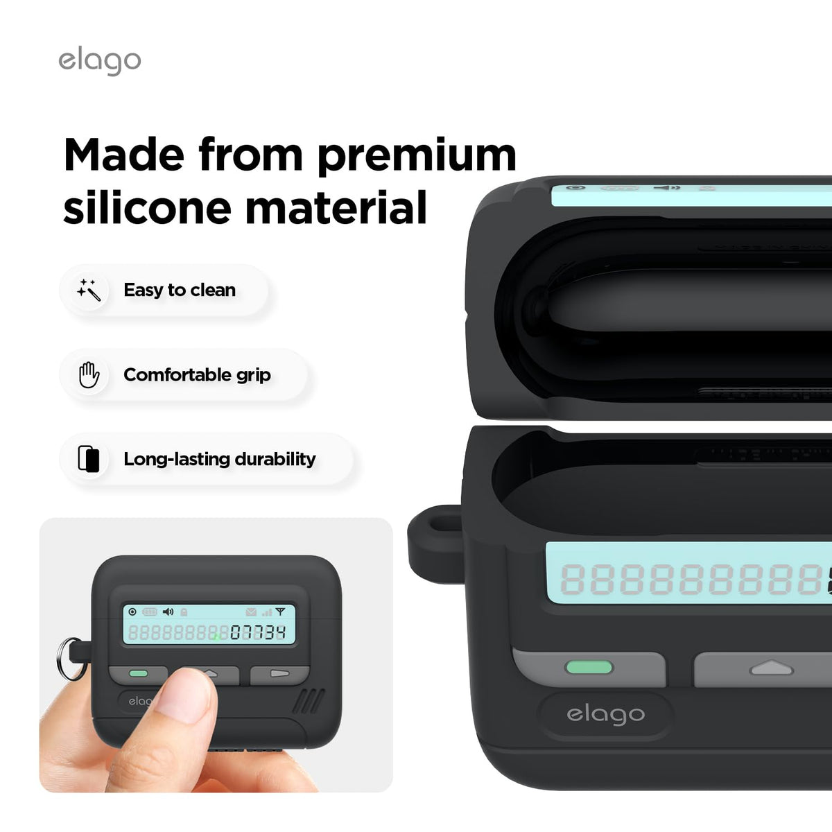 elago case on wireless charger demonstrating charge compatibility