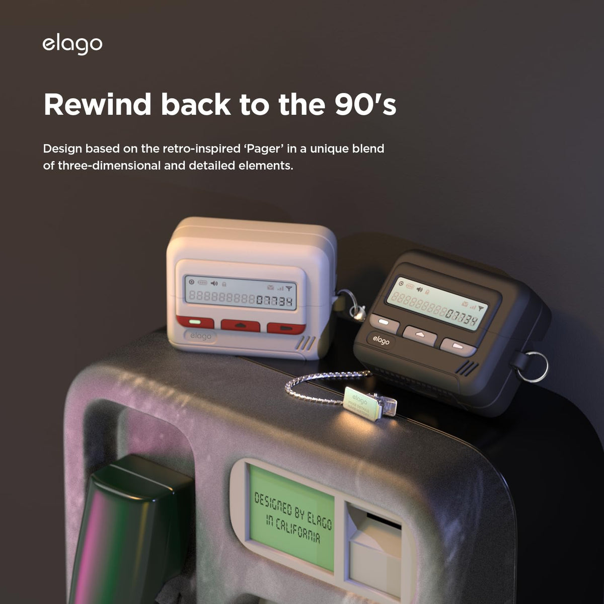 elago pager case silicone texture closeup showing durable, grippy finish