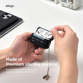 elago pager chain strap detail showing attachment and portability