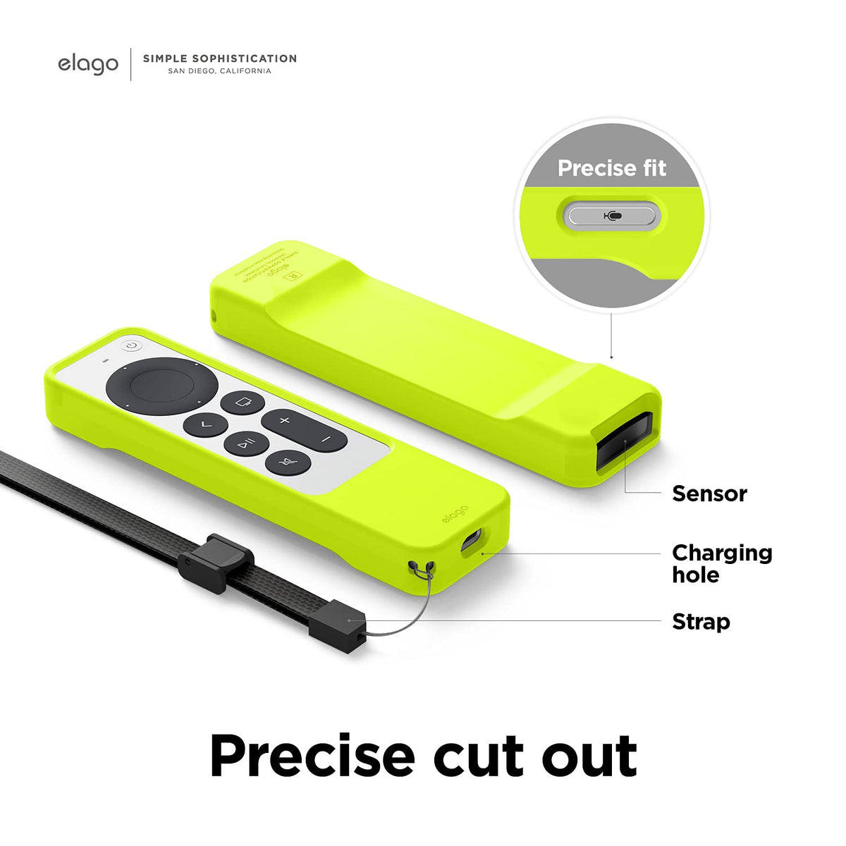 elago R1 Neon Yellow side view shows slim profile and precise cutouts