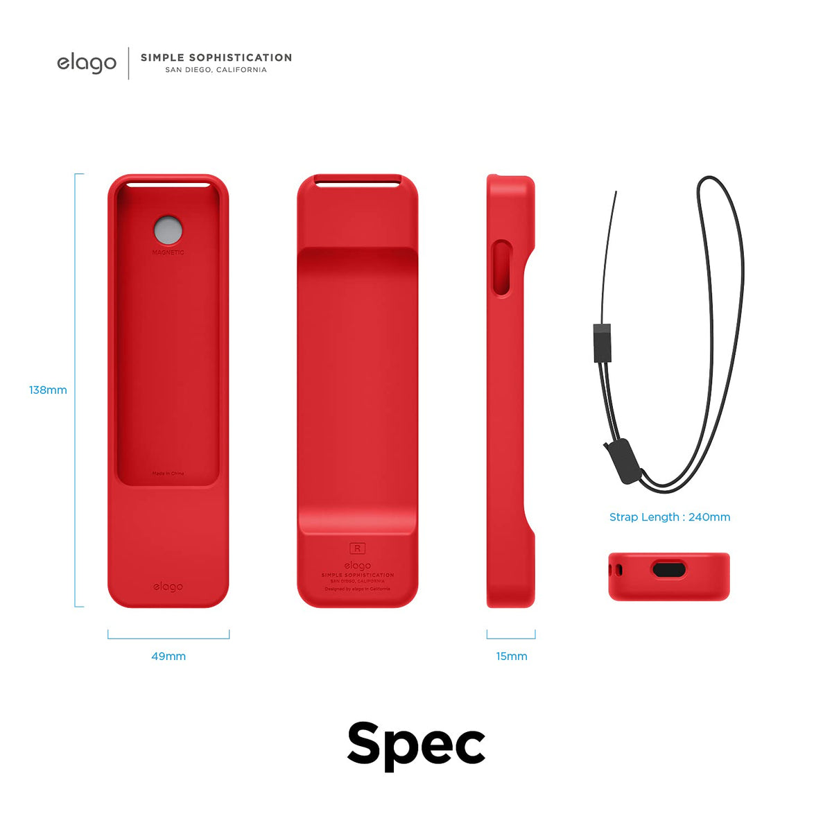elago R1 red case enables quick attachment to metal surfaces