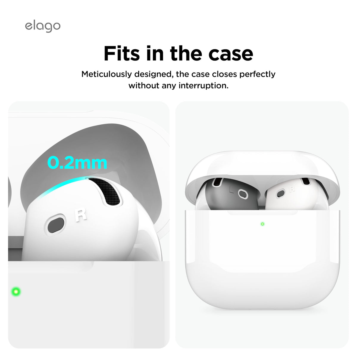 elago silicone close-up on white cover highlights smooth surface