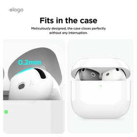 elago silicone close-up on white cover highlights smooth surface