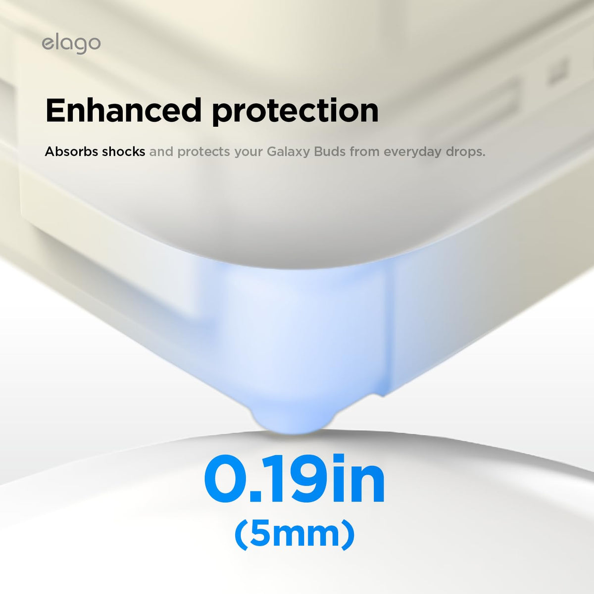Elago silicone case with matte finish for Buds 4 Pro — daily protection