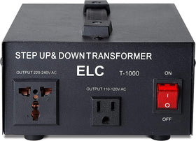 ELC T Series 1000W front view showing compact, silent voltage conversion.