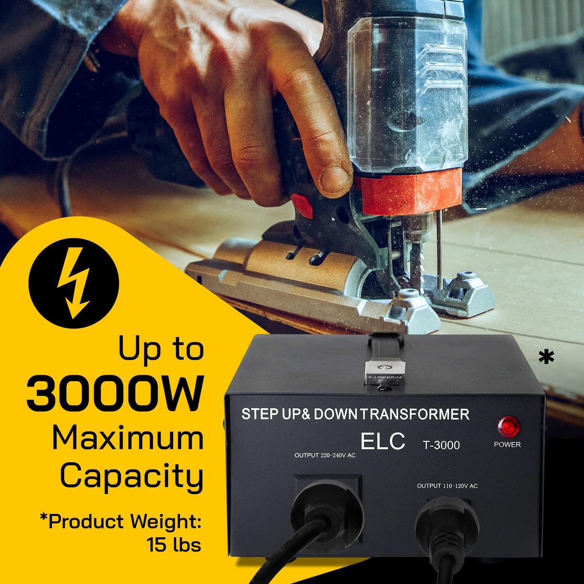 Toroidal transformer technology in ELC T Series for improved efficiency and lighter weight.