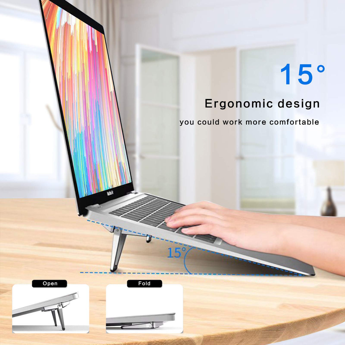 ELE DEPI folded risers collapsed flat for travel, lightweight convenience and easy storage