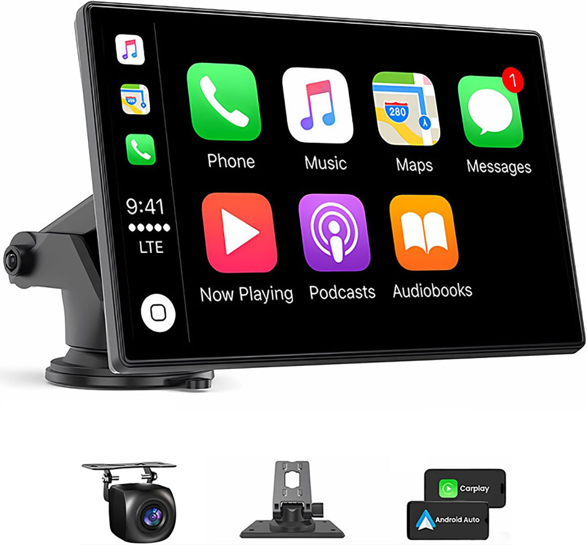 eleacc front display showing CarPlay interface and clear navigation benefit