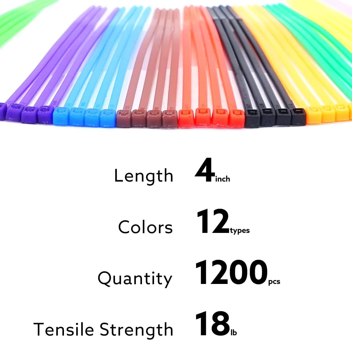 ELECALL UV-resistant nylon 66 ties resist sun and moisture.