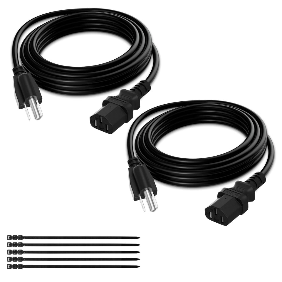 Elecan 3-prong replacement cord, 4 ft, durable molded design for broad device compatibility.