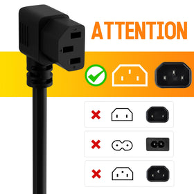 Elecan 7 ft cord ideal for desk setups and behind equipment.
