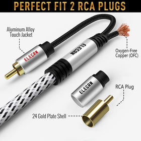 Elecan gold plated connector closeup ensuring corrosion resistance