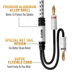 Elecan heavy-duty nylon braided jacket protects the cable during daily use