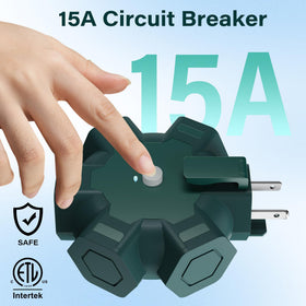 Elecan 15A breaker indicator light shows at a glance when overload protection activates