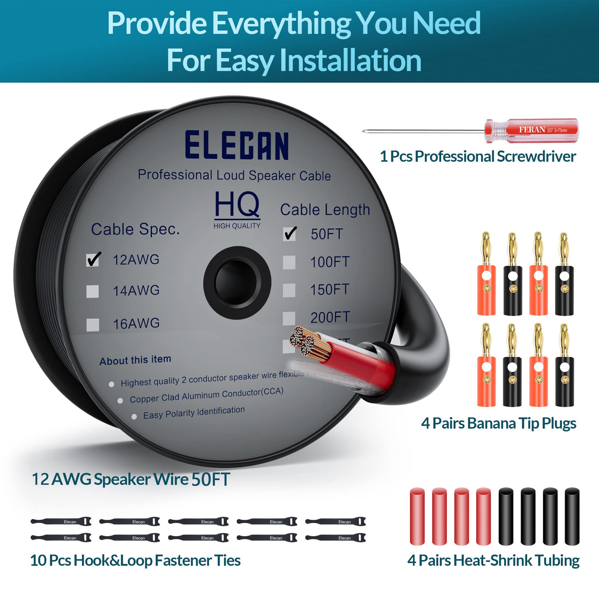 Elecan Pro Series 12/2 outdoor wire built to withstand sun and weather