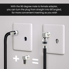 Elecan 90-degree adapter enables easy, space-saving installations.