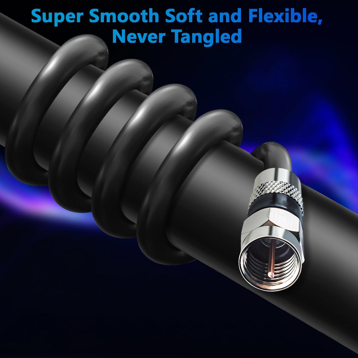 Elecan RG6 coaxes universal compatibility with modems, TVs, antennas.