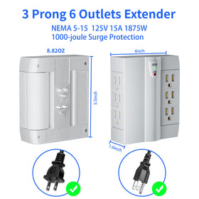 Elecan side-access swivel design showing easy outlet access for tight spaces.