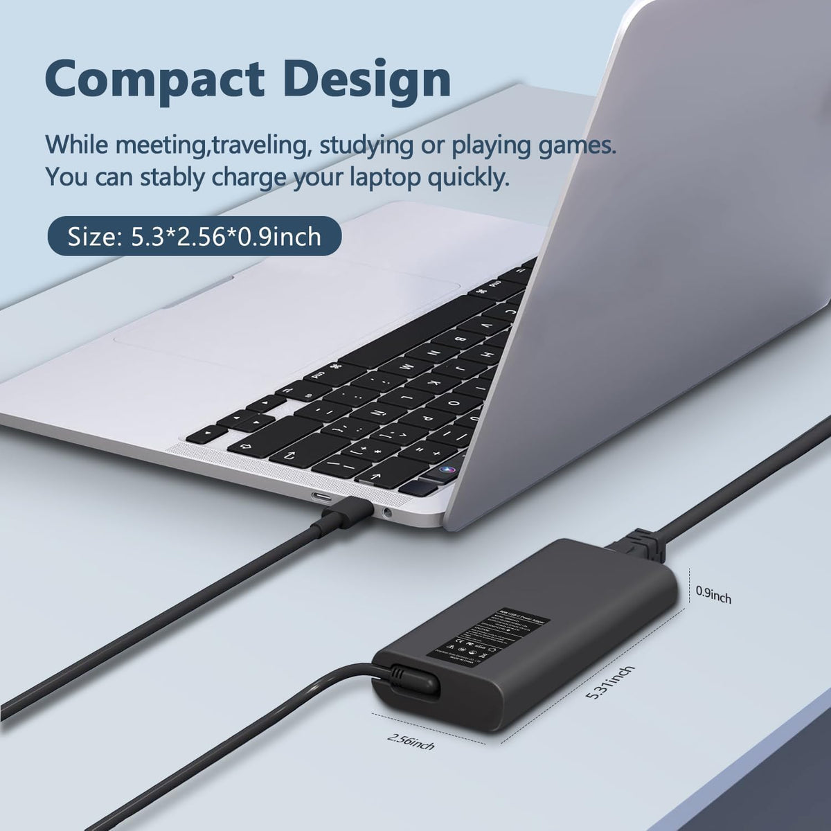 ELECBRAiN slim 90W USB-C adapter includes safety protections for devices