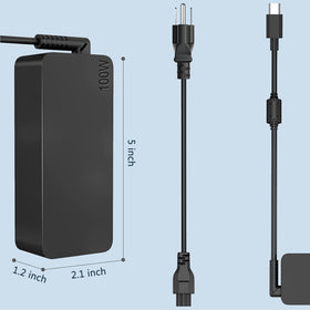 ELECBRAIN 100W USB-C charger side view showing a compact, portable design.