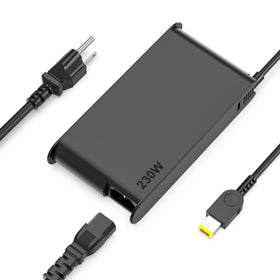 ELECBRAiN front view of 230W adapter showing compact brick and ports for reliable power