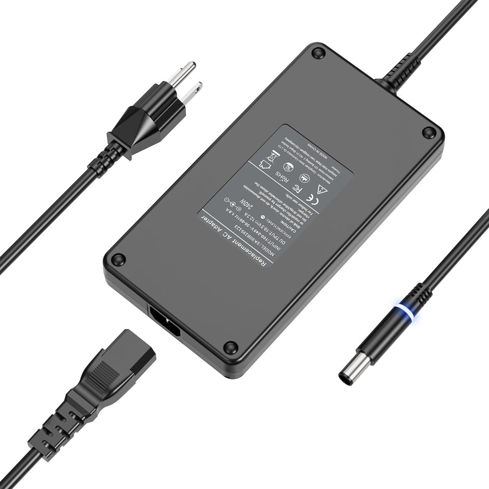 ELECBRAiN front view of charger showing durable housing and ports, reliable replacement