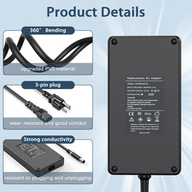 ELECBRAiN charger plugged into Alienware laptop illustrating seamless operation