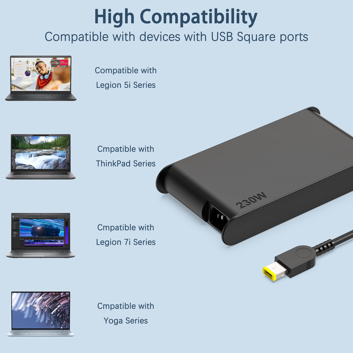ELECBRAiN adapter with long power cord laid out for flexible placement and reach