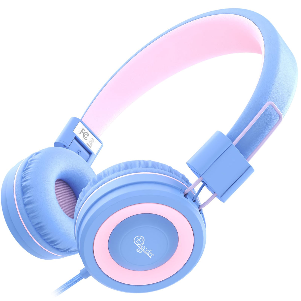 ELECDER i37 foldable headphones for kids with compact design ideal for backpacks and travel