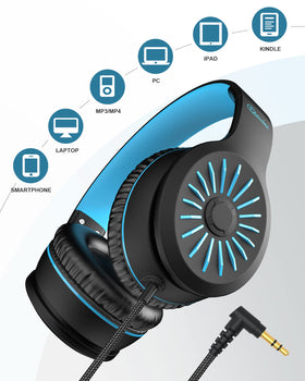 ELECDER i45 headphones lightweight design for kids